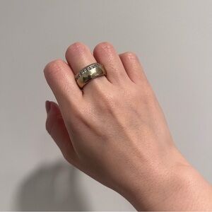 NWT Bold Gold Diamond Band Ring